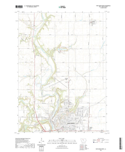 United States Geological Survey Fort Dodge North, IA (2022, 24000-Scale) digital map