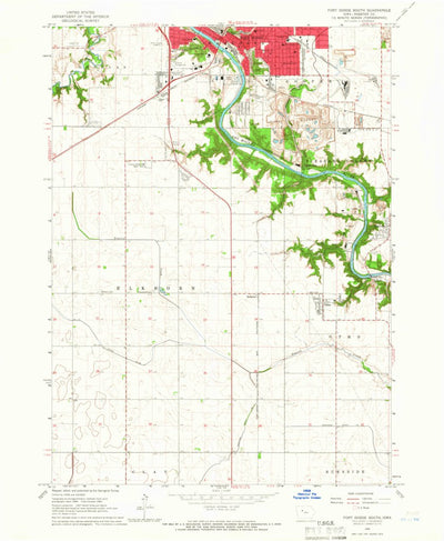 United States Geological Survey Fort Dodge South, IA (1965, 24000-Scale) digital map