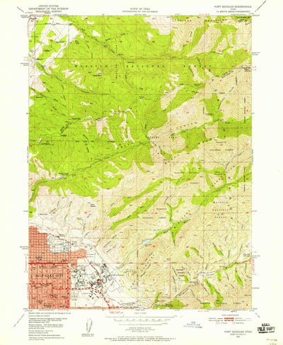 United States Geological Survey Fort Douglas, UT (1950, 24000-Scale) digital map
