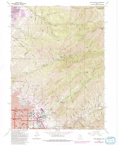 United States Geological Survey Fort Douglas, UT (1963, 24000-Scale) digital map