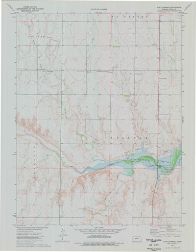 United States Geological Survey Fort Downer, KS (1974, 24000-Scale) digital map