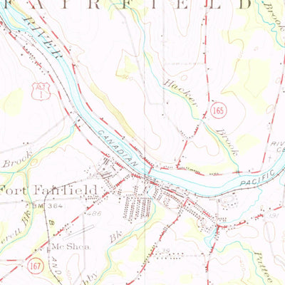 United States Geological Survey Fort Fairfield, ME (1951, 62500-Scale) digital map