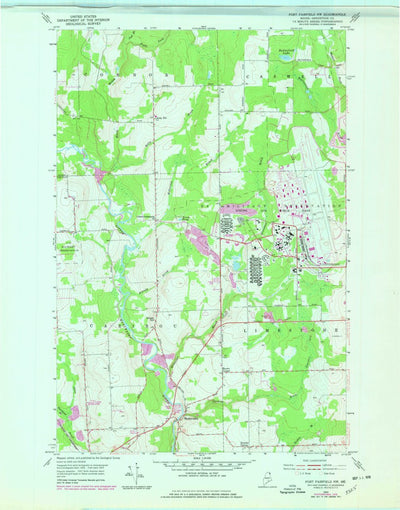 United States Geological Survey Fort Fairfield NW, ME (1953, 24000-Scale) digital map