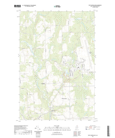 United States Geological Survey Fort Fairfield NW, ME (2021, 24000-Scale) digital map