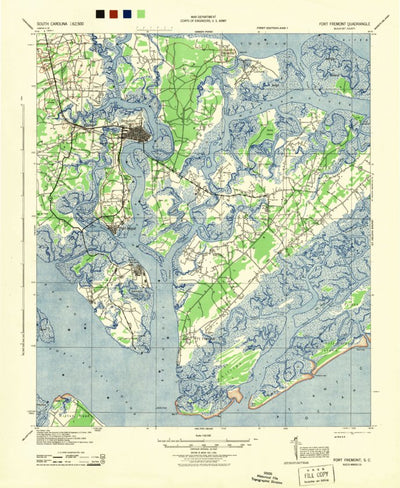 United States Geological Survey Fort Fremont, SC (1944, 62500-Scale) digital map