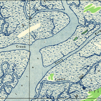 United States Geological Survey Fort Fremont, SC (1944, 62500-Scale) digital map