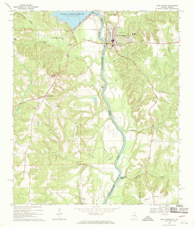 United States Geological Survey Fort Gaines, GA-AL (1969, 24000-Scale) digital map