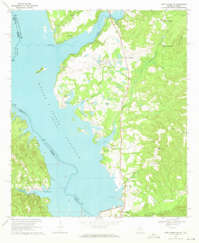 United States Geological Survey Fort Gaines NE, GA-AL (1969, 24000-Scale) digital map