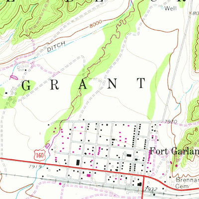 United States Geological Survey Fort Garland, CO (1967, 24000-Scale) digital map