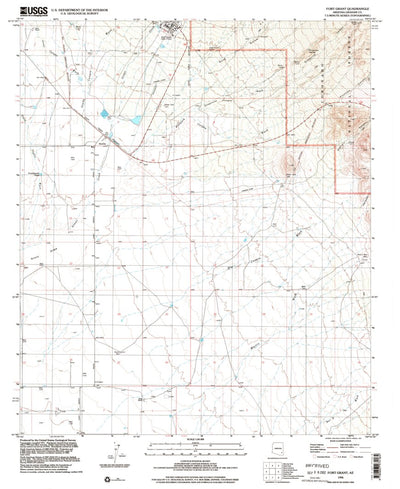 United States Geological Survey Fort Grant, AZ (1996, 24000-Scale) digital map