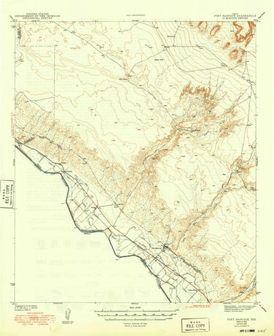 United States Geological Survey Fort Hancock, TX (1943, 62500-Scale) digital map