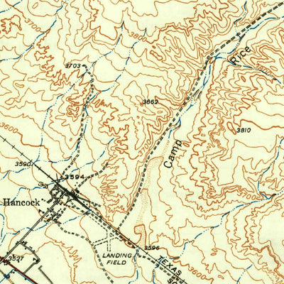 United States Geological Survey Fort Hancock, TX (1943, 62500-Scale) digital map