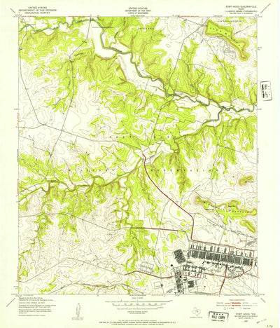 United States Geological Survey Fort Hood, TX (1947, 24000-Scale) digital map