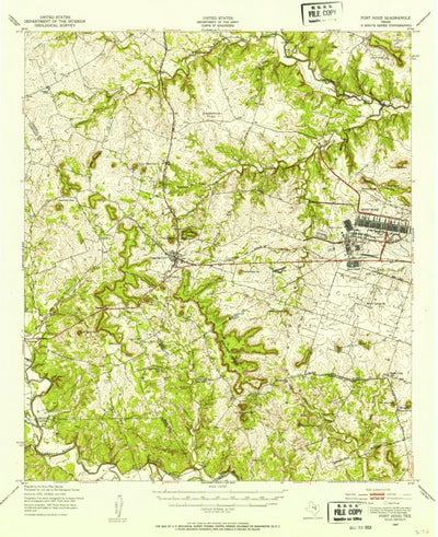 United States Geological Survey Fort Hood, TX (1947, 62500-Scale) digital map