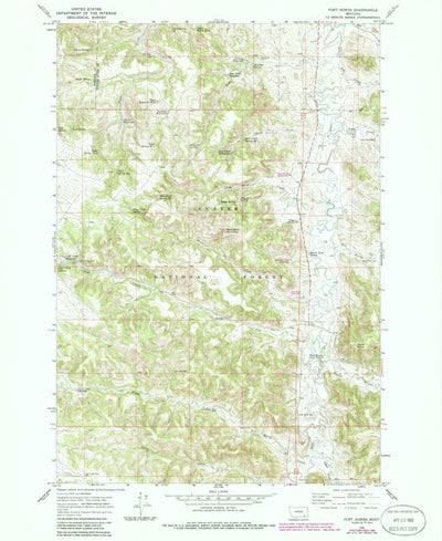 United States Geological Survey Fort Howes, MT (1966, 24000-Scale) digital map