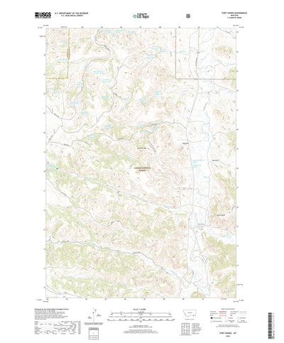 United States Geological Survey Fort Howes, MT (2020, 24000-Scale) digital map