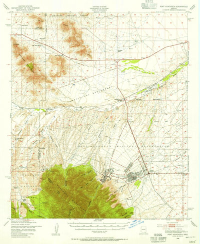 United States Geological Survey Fort Huachuca, AZ (1948, 62500-Scale) digital map