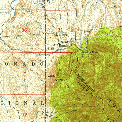 United States Geological Survey Fort Huachuca, AZ (1948, 62500-Scale) digital map