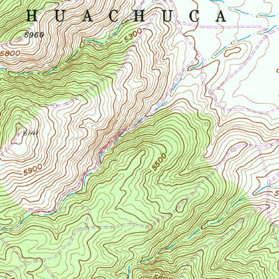 United States Geological Survey Fort Huachuca, AZ (1958, 24000-Scale) digital map