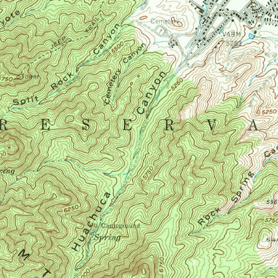 United States Geological Survey Fort Huachuca, AZ (1958, 62500-Scale) digital map