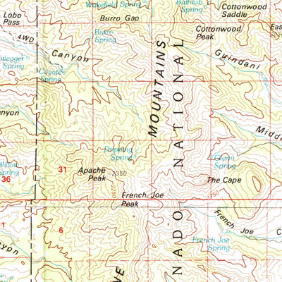 United States Geological Survey Fort Huachuca, AZ (1994, 100000-Scale) digital map