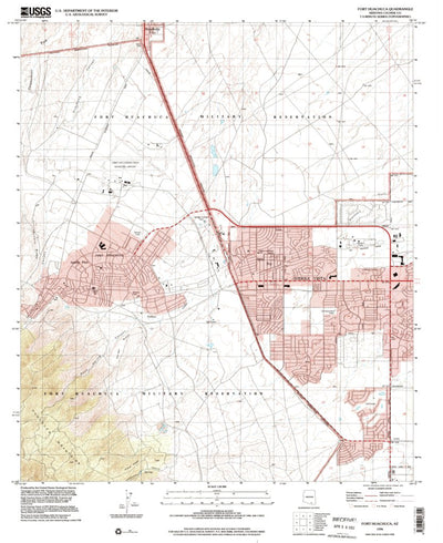 United States Geological Survey Fort Huachuca, AZ (1996, 24000-Scale) digital map