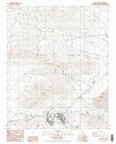 United States Geological Survey Fort Irwin, CA (1986, 24000-Scale) digital map