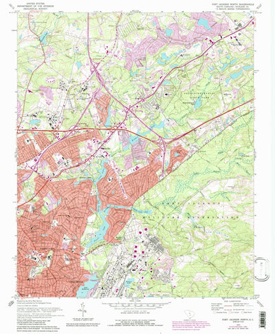 United States Geological Survey Fort Jackson North, SC (1972, 24000-Scale) digital map