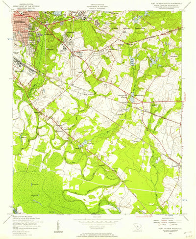 United States Geological Survey Fort Jackson South, SC (1953, 24000-Scale) digital map