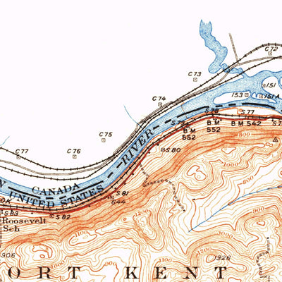 United States Geological Survey Fort Kent, ME (1935, 62500-Scale) digital map