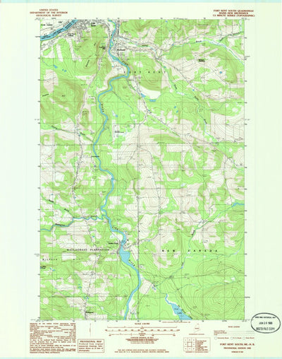 United States Geological Survey Fort Kent South, ME (1985, 24000-Scale) digital map