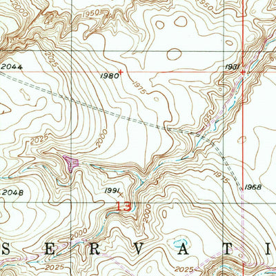 United States Geological Survey Fort Kipp, MT (1948, 24000-Scale) digital map