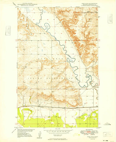 United States Geological Survey Fort Kipp, MT (1949, 24000-Scale) digital map