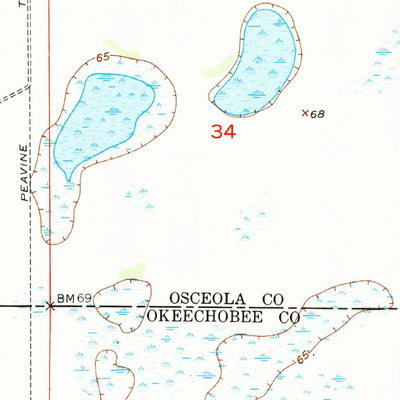 United States Geological Survey Fort Kissimmee NE, FL (1953, 24000-Scale) digital map
