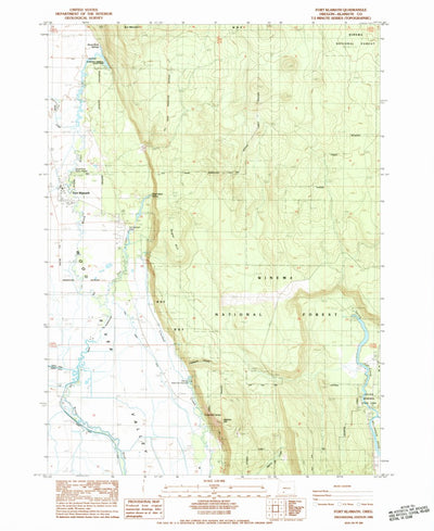 United States Geological Survey Fort Klamath, OR (1985, 24000-Scale) digital map