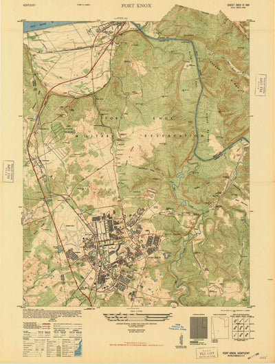 United States Geological Survey Fort Knox, KY-IN (1946, 24000-Scale) digital map