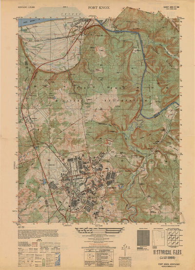 United States Geological Survey Fort Knox, KY-IN (1950, 25000-Scale) digital map