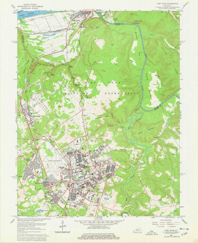 United States Geological Survey Fort Knox, KY-IN (1960, 24000-Scale) digital map