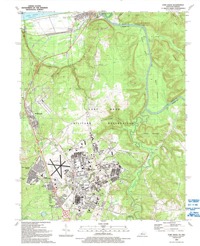 United States Geological Survey Fort Knox, KY-IN (1991, 24000-Scale) digital map