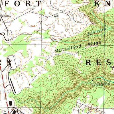 United States Geological Survey Fort Knox, KY-IN (1991, 24000-Scale) digital map