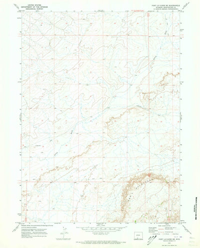 United States Geological Survey Fort La Clede NE, WY (1970, 24000-Scale) digital map