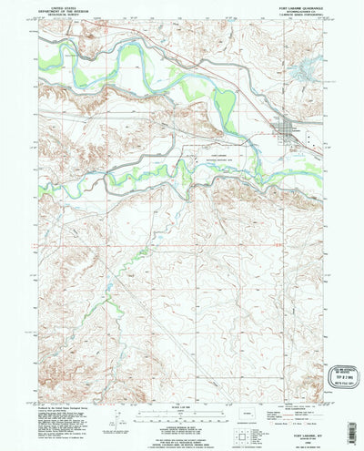 United States Geological Survey Fort Laramie, WY (1990, 24000-Scale) digital map