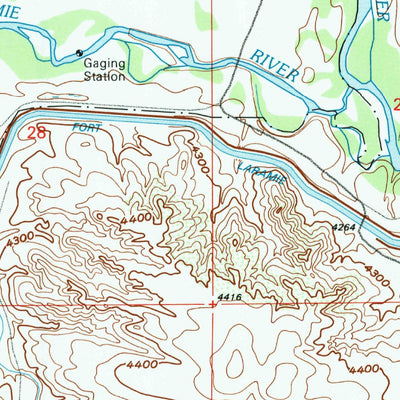 United States Geological Survey Fort Laramie, WY (1990, 24000-Scale) digital map