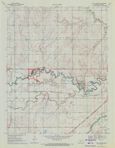 United States Geological Survey Fort Larned, KS (1970, 24000-Scale) digital map
