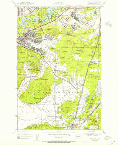 United States Geological Survey Fort Lewis, WA (1948, 24000-Scale) digital map