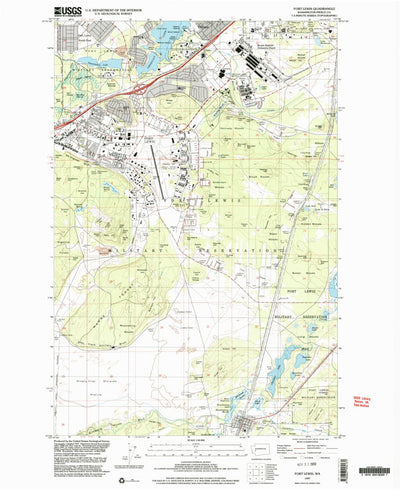 United States Geological Survey Fort Lewis, WA (1997, 24000-Scale) digital map