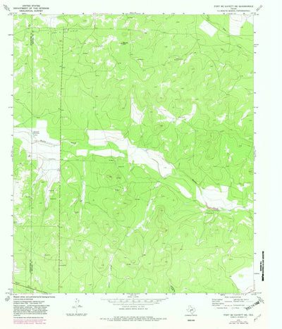 United States Geological Survey Fort Mckavett NE, TX (1970, 24000-Scale) digital map
