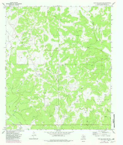 United States Geological Survey Fort Mckavett NW, TX (1970, 24000-Scale) digital map