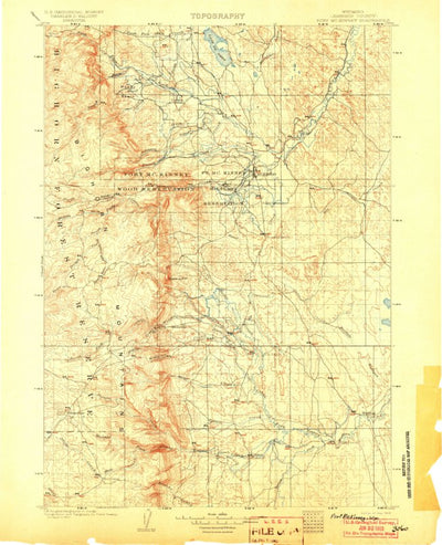 United States Geological Survey Fort Mckinney, WY (1903, 125000-Scale) digital map