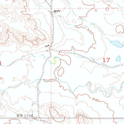 United States Geological Survey Fort Meade SE, SD (1953, 24000-Scale) digital map